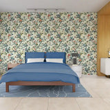 Chinoiserie Floral Wallpaper – Elegant Peel-and-Stick Bedroom Living Room Design