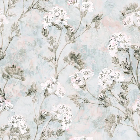 Misty Blossom – Soft Pastel Floral Wallpaper	Wall Gift Style