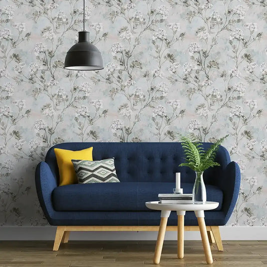 Misty Blossom – Soft Pastel Floral Wallpaper	Wall Gift Style