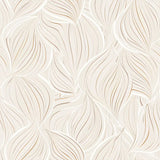 Neutral Beige Leaf Minimal Wallpaper – Modern Peel-and-Stick Bedroom Office Design