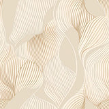Modern Neutral Botanical Wallpaper – Minimal Peel-and-Stick Bedroom Office Design