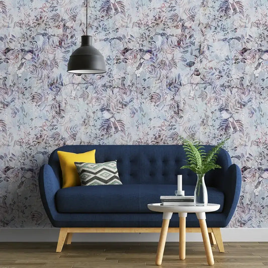 Bluebird Serenade – Botanical Bird Wallpaper