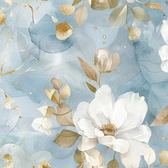 Blue Magnolia – Elegant Floral Wallpaper