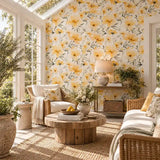 Sunny Bloom – Watercolor Floral Wallpaper