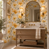 Sunny Bloom – Watercolor Floral Wallpaper