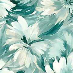 Mint Breeze – Abstract Floral Wallpaper