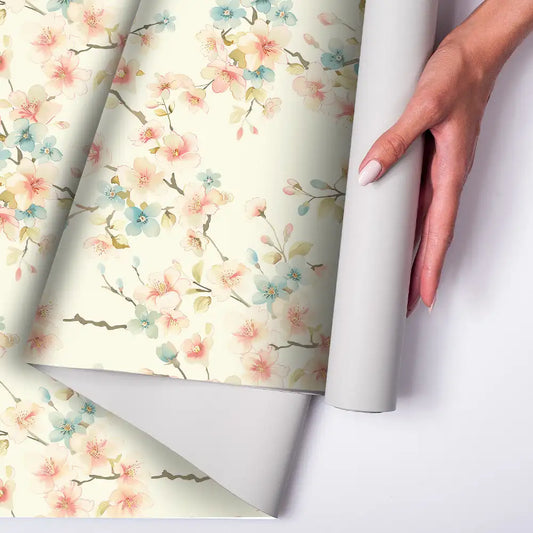 Pastel Blossom – Vintage Floral Wallpaper