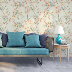 Pastel Blossom – Vintage Floral Wallpaper