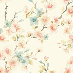 Pastel Blossom – Vintage Floral Wallpaper