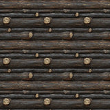 Dark Rustic Wood Log Wallpaper – Cabin Style Peel-and-Stick Bedroom Living Room