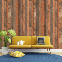 Rustic Reclaimed Wood Plank Wallpaper – Farmhouse Vintage Peel-and-Stick Design