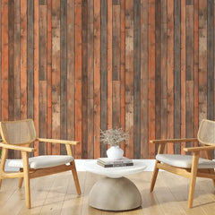 Rustic Reclaimed Wood Plank Wallpaper – Farmhouse Vintage Peel-and-Stick Design