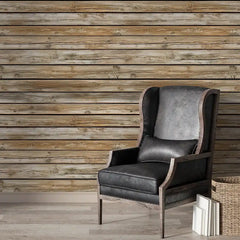 Light Natural Wood Plank Wallpaper – Scandinavian Rustic Peel-and-Stick Design