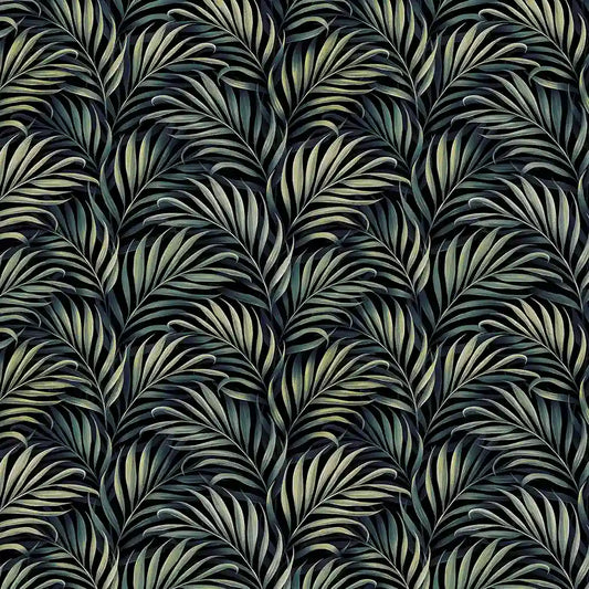 Dark Tropical Palm Wallpaper Luxury Jungle Leaf Pattern Modern Botanical Wall Design
