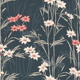 Japanese Bamboo Blossom Wallpaper – Elegant Peel-and-Stick Bedroom Office Design