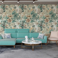 Soft Botanical – Mint Wallpaper