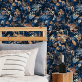 Midnight Flora – Navy Wallpaper