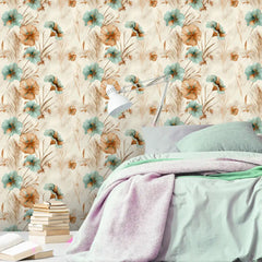 Tropical Floral Wallpaper – Bold Peel-and-Stick Bedroom Living Room Design