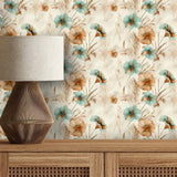 Tropical Floral Wallpaper – Bold Peel-and-Stick Bedroom Living Room Design