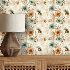 Tropical Floral Wallpaper – Bold Peel-and-Stick Bedroom Living Room Design