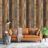 Rustic Wood Plank Wallpaper – Farmhouse Peel-and-Stick Bedroom Design