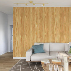 Warm Wood Grain Wallpaper – Natural Peel-and-Stick Bedroom Living Room Design