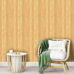 Warm Wood Grain Wallpaper – Natural Peel-and-Stick Bedroom Living Room Design