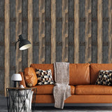 Rustic Barn Door Wallpaper – Farmhouse Peel-and-Stick Bedroom Design