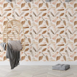 Neutral Beige Abstract Brushstroke Wallpaper – Modern Minimal Peel-and-Stick Design
