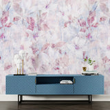 Soft Pastel Floral Wallpaper – Romantic Peel-and-Stick Bedroom Living Room Design
