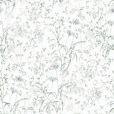 Sage Green Meadow Wallpaper – Natural Peel-and-Stick Bedroom Living Room Design