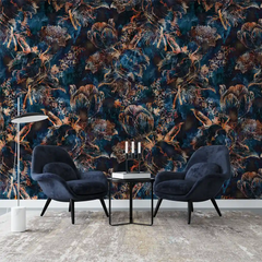 Vintage Botanical Wallpaper – Classic Peel-and-Stick Bedroom Living Room Design