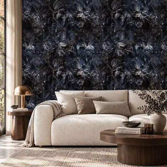 Moody Floral Still Life Wallpaper – Dark Peel-and-Stick Bedroom Accent Wall