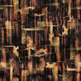 Dark Abstract Gold Brush Wallpaper – Luxury Peel-and-Stick Bedroom Accent Wall