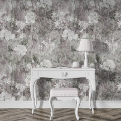 Soft Floral Wallpaper – Elegant Peel-and-Stick Bedroom Living Room Design