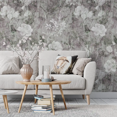Soft Floral Wallpaper – Elegant Peel-and-Stick Bedroom Living Room Design