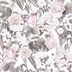 Blush Pink Floral Wallpaper – Soft Romantic Peel-and-Stick Bedroom Design