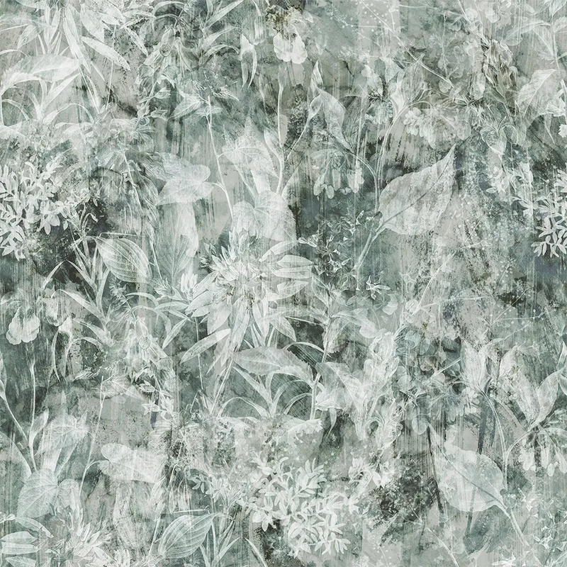 Moody Sage Green Floral Botanical Wallpaper – Dark Peel-and-Stick Bedroom Design