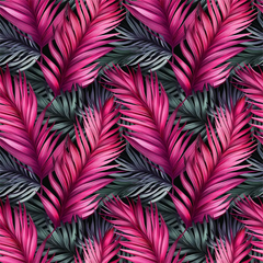 Pink Teal Tropical Wallpaper – Vibrant Peel-and-Stick Bedroom Living Room Design