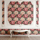 Pink Peony Floral Wallpaper – Romantic Peel-and-Stick Bedroom Living Room Design