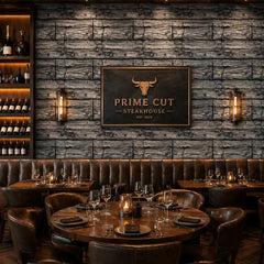 Charcoal Timber Wall Wallpaper