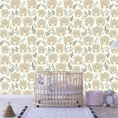 Cute Quokka Boho Nursery Wallpaper – Soft Peel-and-Stick Kids Room Design
