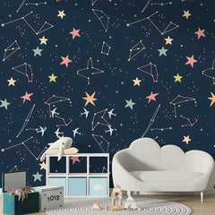 Space Nursery Wall Design