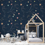 Space Nursery Wallpaper – Peel-and-Stick Kids Room Boys Room Removable Design