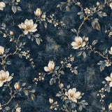 Midnight Magnolia Chinoiserie Wallpaper