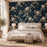 Midnight Magnolia Chinoiserie Wallpaper