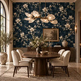 Midnight Magnolia Chinoiserie Wallpaper
