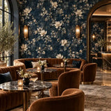 Midnight Magnolia Chinoiserie Wallpaper