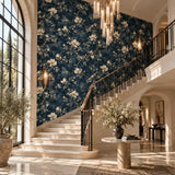 Midnight Magnolia Chinoiserie Wallpaper