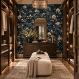 Midnight Magnolia Chinoiserie Wallpaper